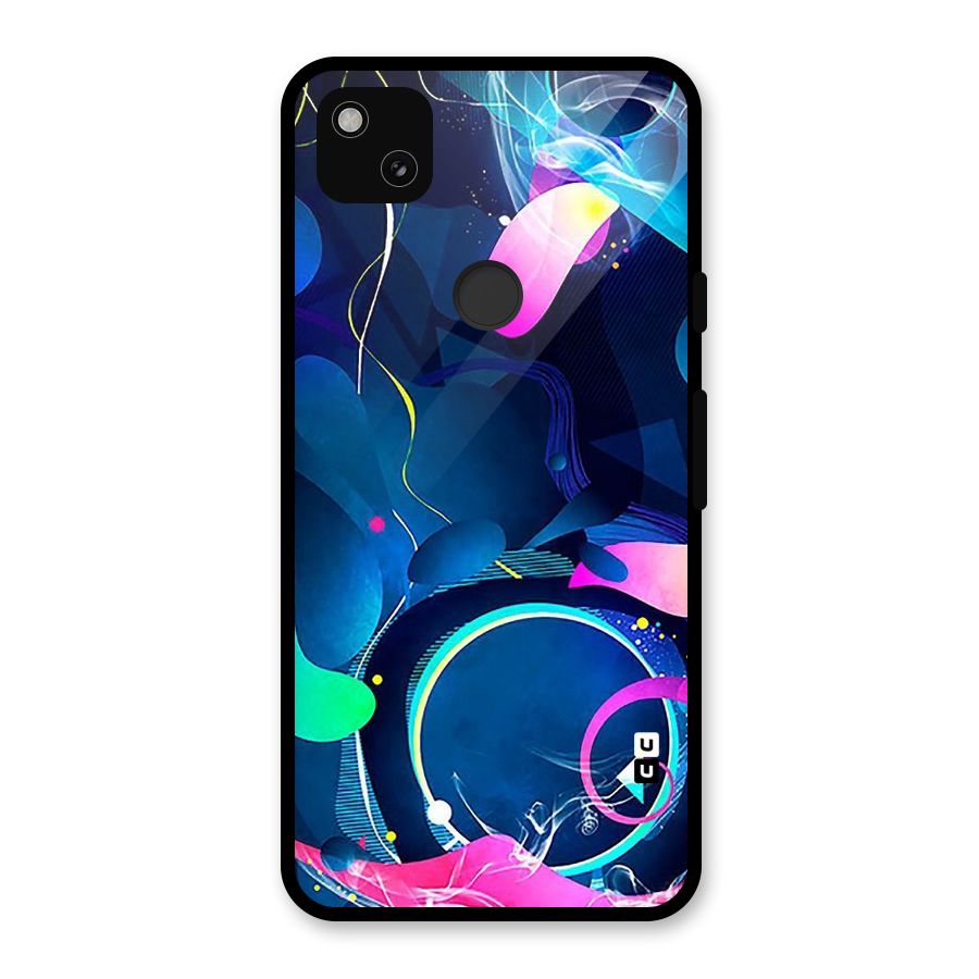 Blue Circle Flow Glass Back Case for Google Pixel 4a