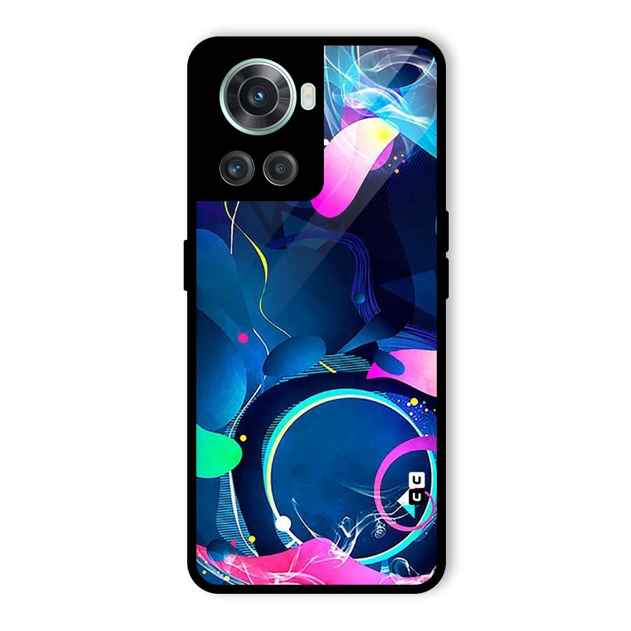 Blue Circle Flow Glass Back Case for OnePlus 10R