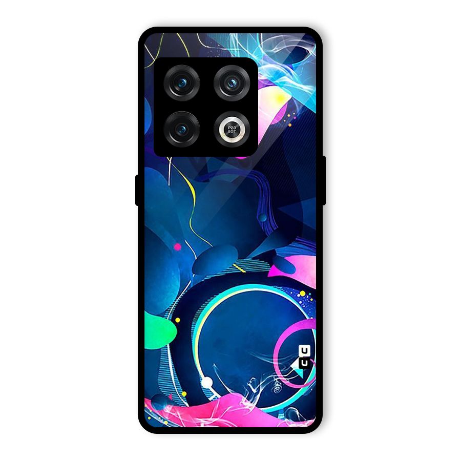 Blue Circle Flow Glass Back Case for OnePlus 10 Pro 5G