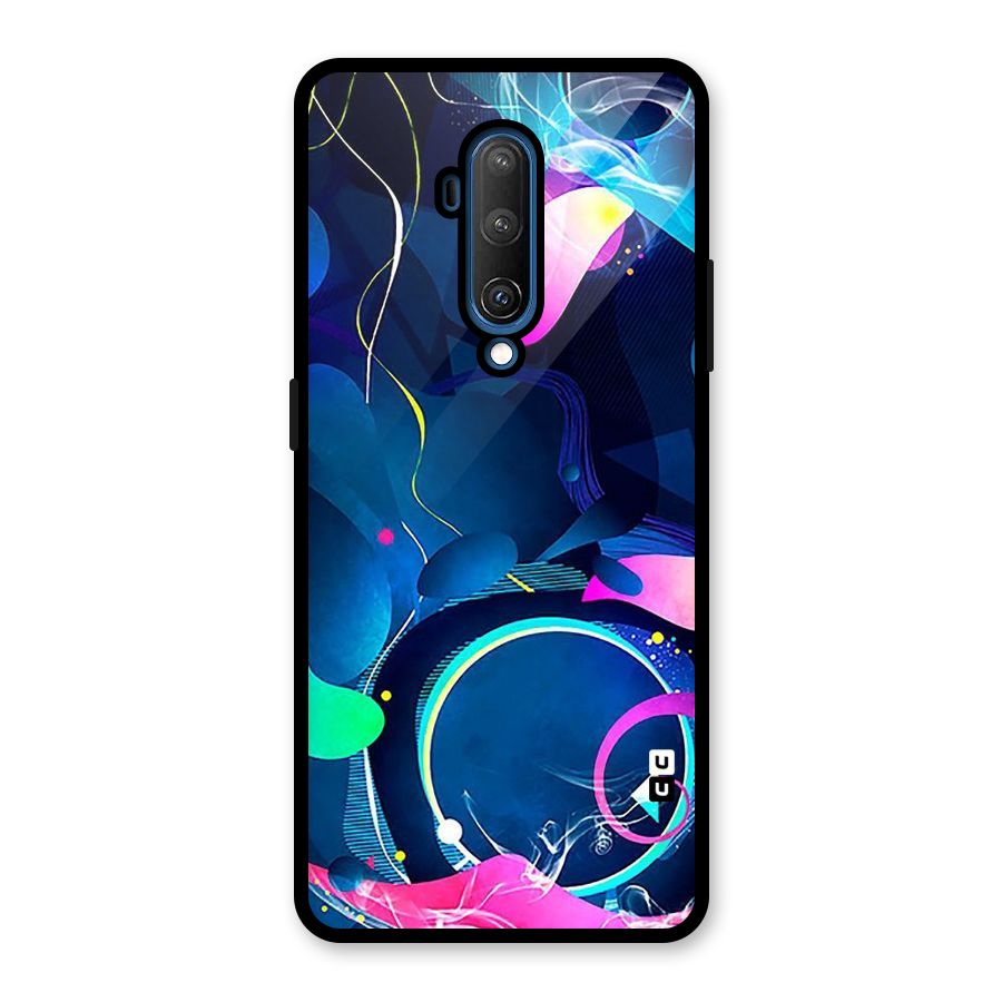 Blue Circle Flow Glass Back Case for OnePlus 7T Pro