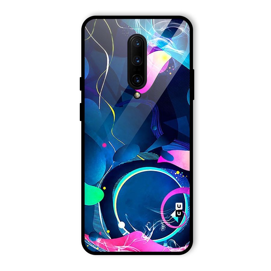 Blue Circle Flow Glass Back Case for OnePlus 7 Pro