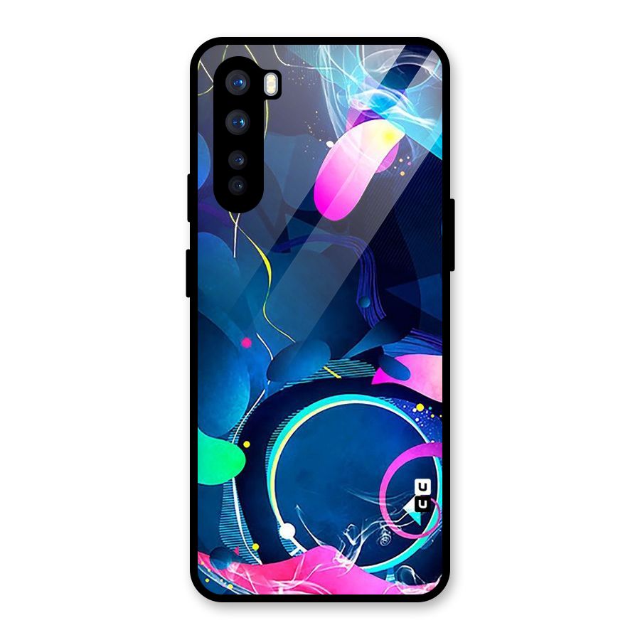 Blue Circle Flow Glass Back Case for OnePlus Nord