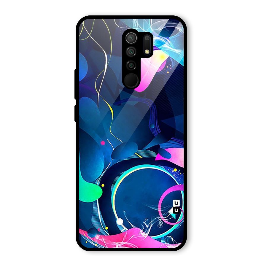 Blue Circle Flow Glass Back Case for Poco M2