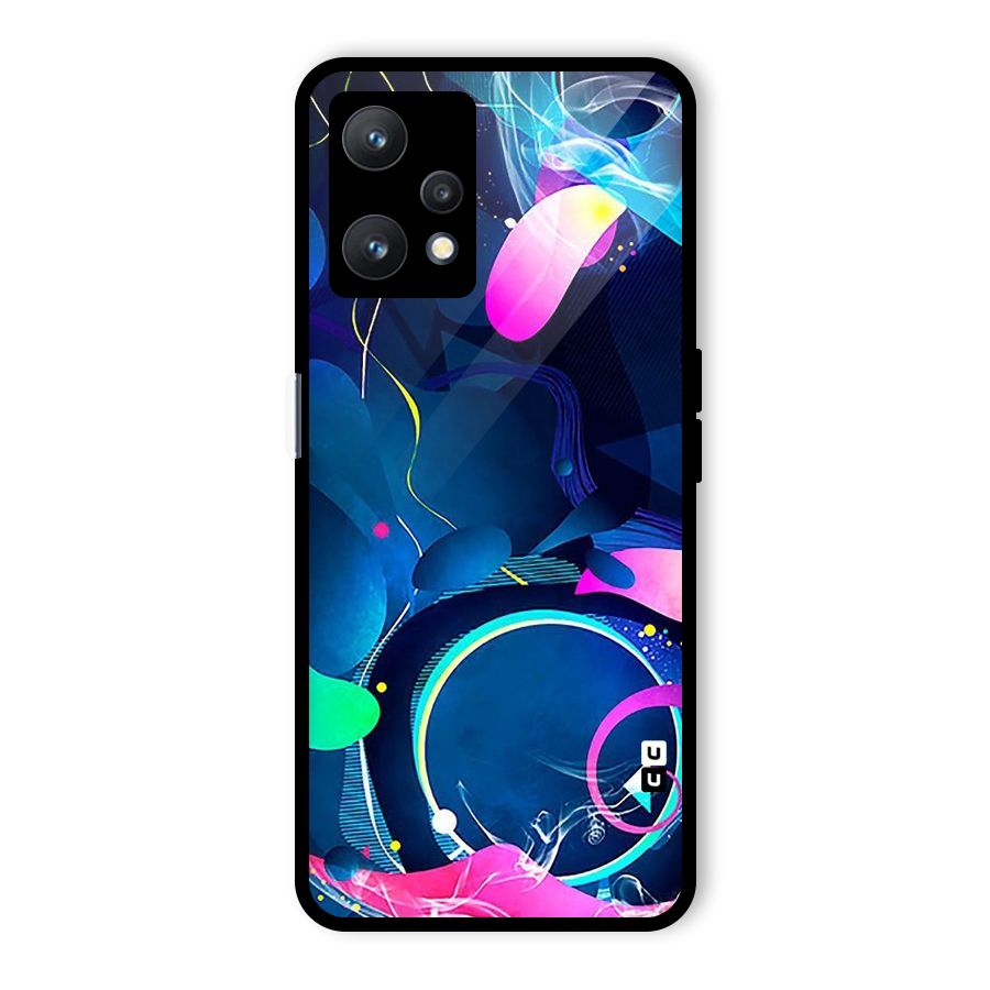 Blue Circle Flow Glass Back Case for Realme 9 Pro 5G