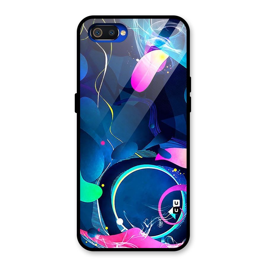 Blue Circle Flow Glass Back Case for Realme C2