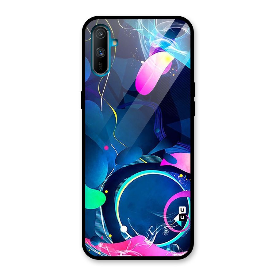 Blue Circle Flow Glass Back Case for Realme C3