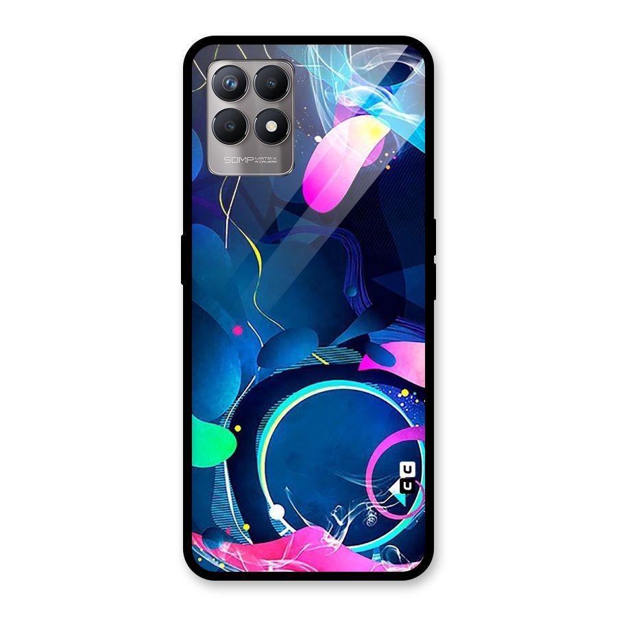 Blue Circle Flow Glass Back Case for Realme Narzo 50