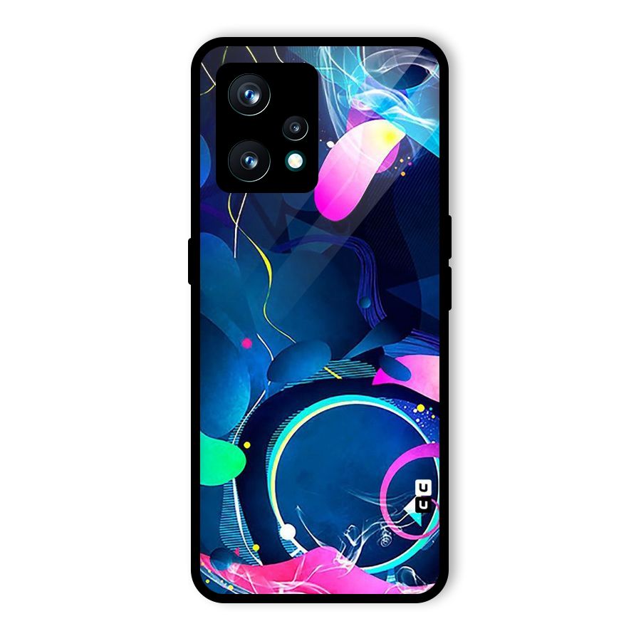 Blue Circle Flow Glass Back Case for Realme Narzo 50 Pro