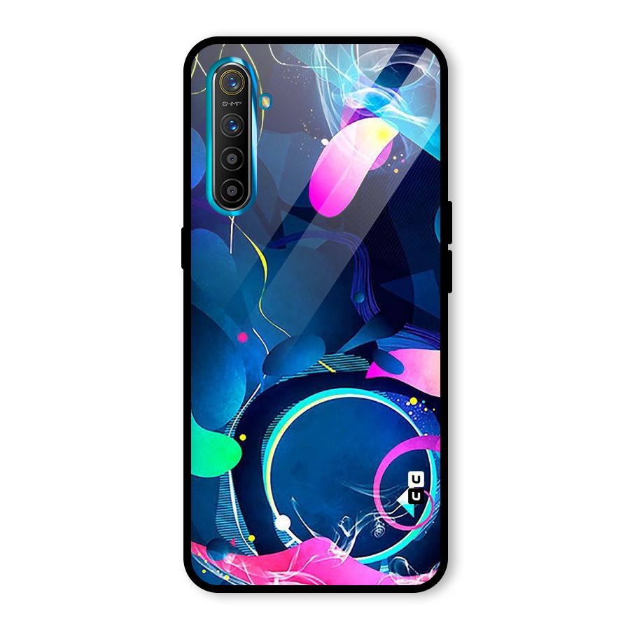 Blue Circle Flow Glass Back Case for Realme X2