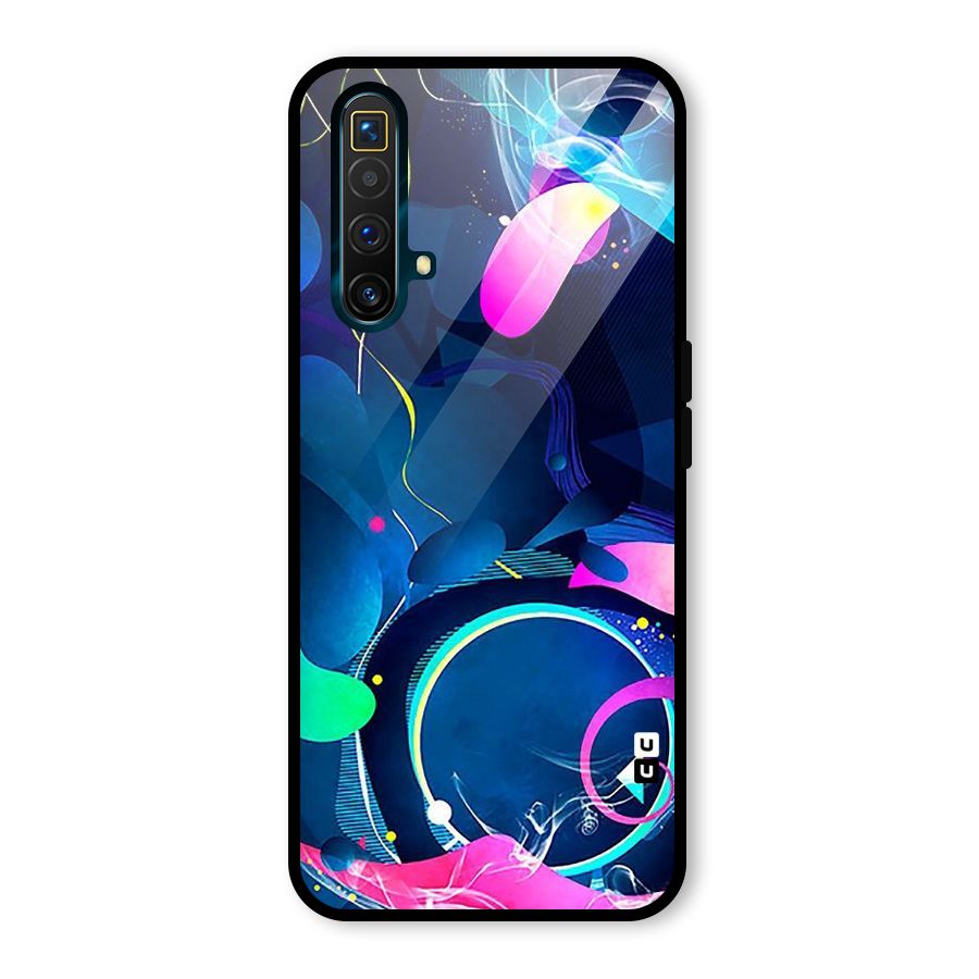 Blue Circle Flow Glass Back Case for Realme X3 SuperZoom