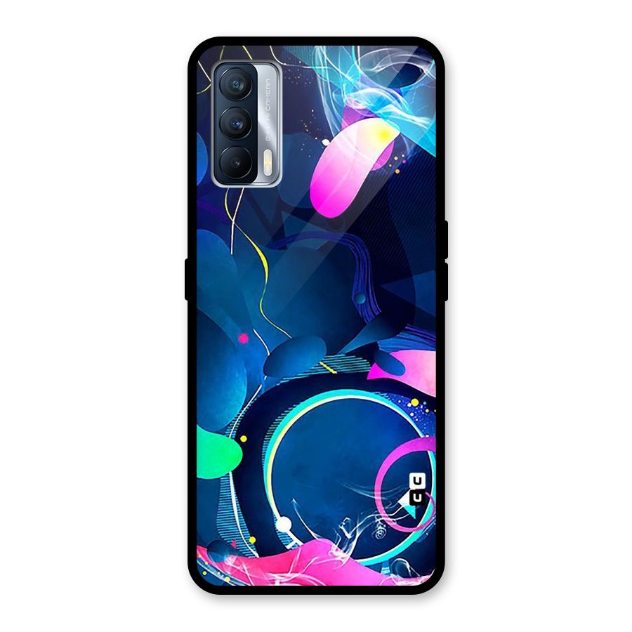 Blue Circle Flow Glass Back Case for Realme X7