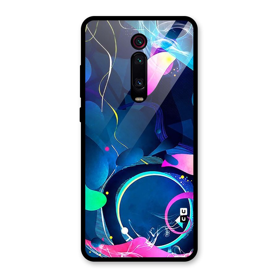 Blue Circle Flow Glass Back Case for Redmi K20 Pro