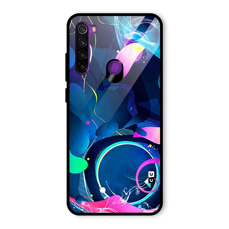 Blue Circle Flow Glass Back Case for Redmi Note 8