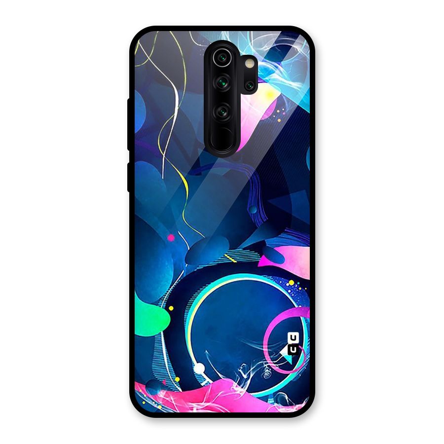 Blue Circle Flow Glass Back Case for Redmi Note 8 Pro