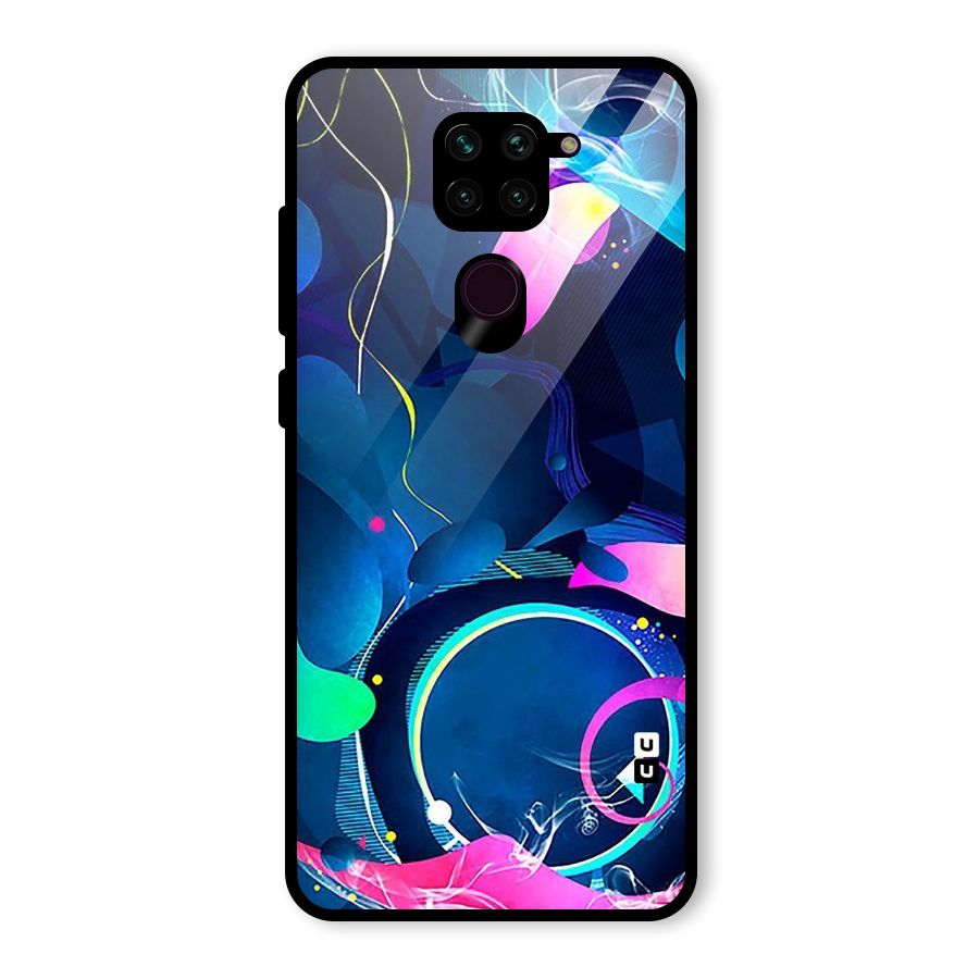 Blue Circle Flow Glass Back Case for Redmi Note 9