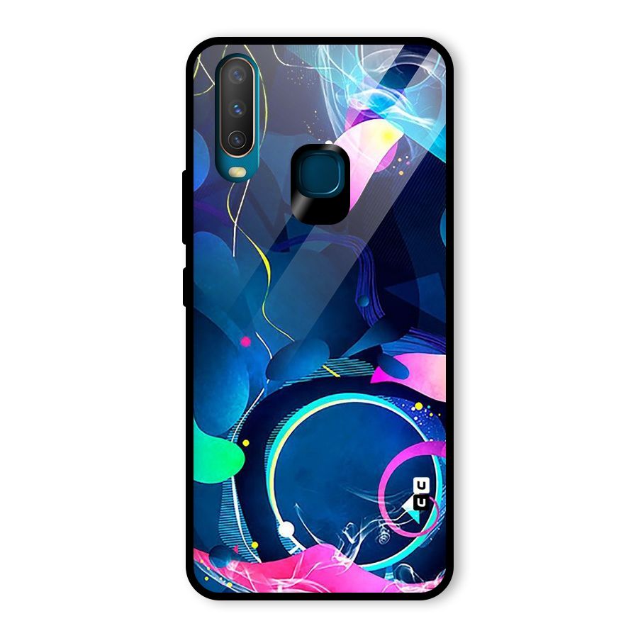 Blue Circle Flow Glass Back Case for Vivo U10