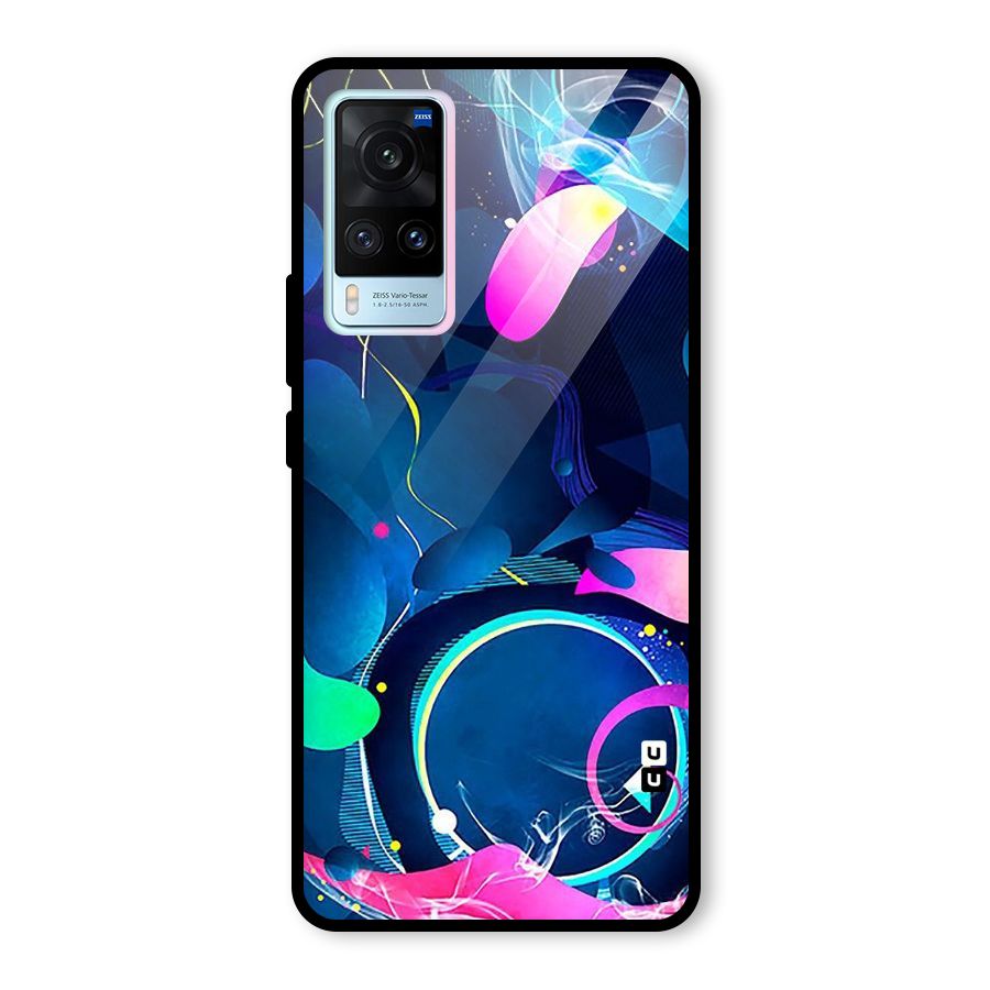 Blue Circle Flow Glass Back Case for Vivo X60