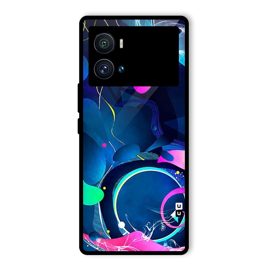 Blue Circle Flow Glass Back Case for Vivo iQOO 9 Pro