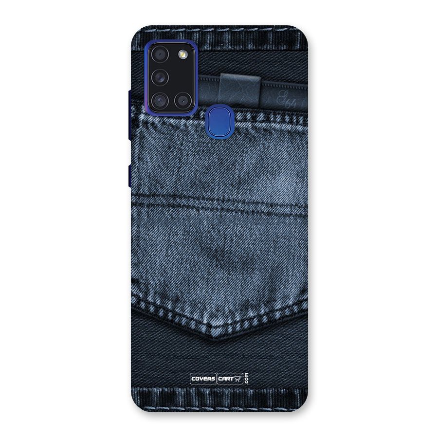 Blue Denim Back Case for Galaxy A21s