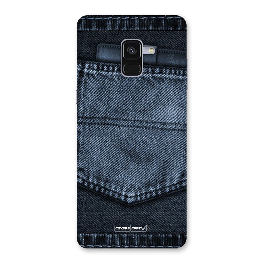 Blue Denim Back Case for Galaxy A8 Plus