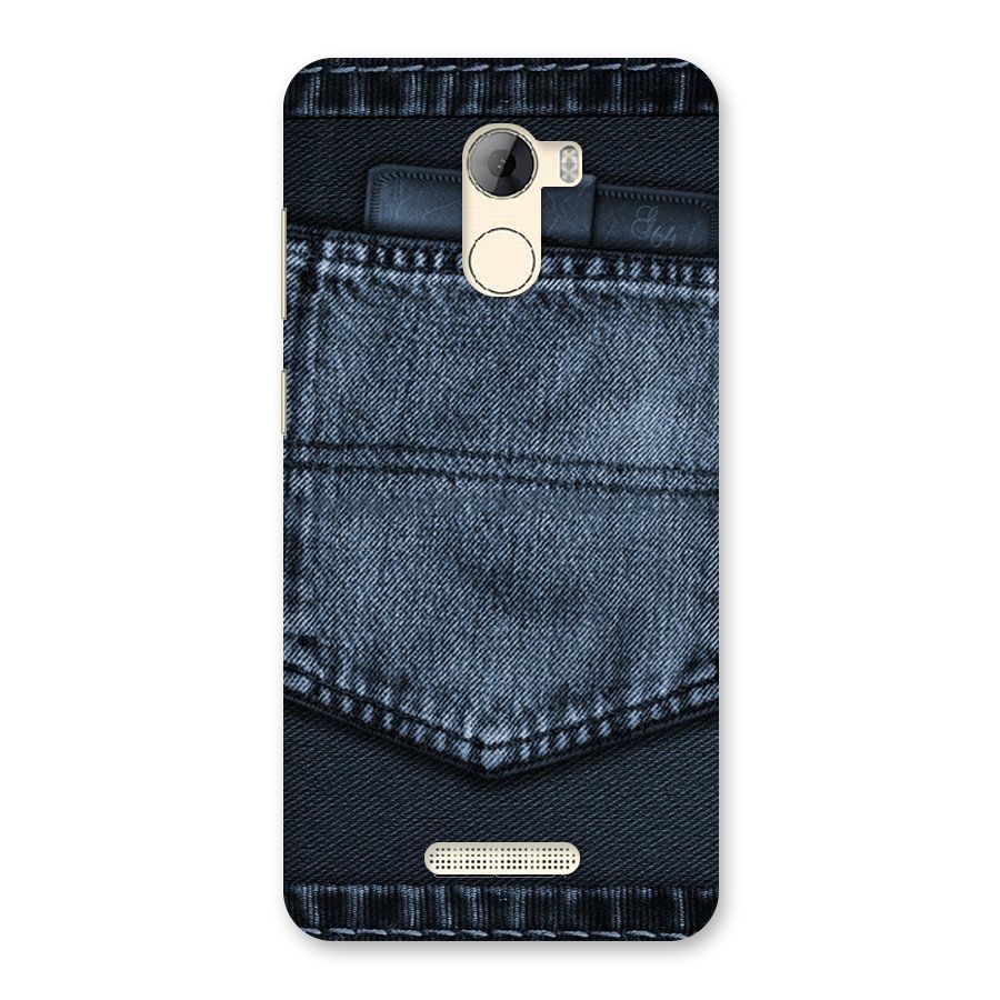 Blue Denim Back Case for Gionee A1 LIte