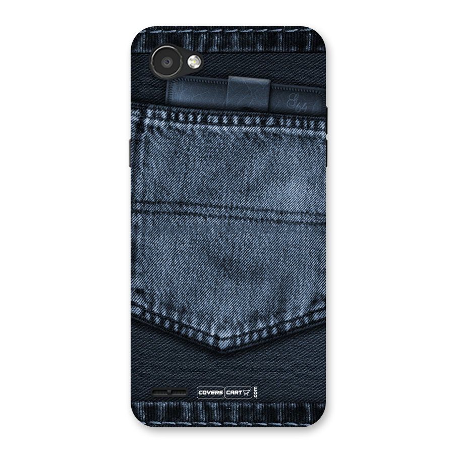 Blue Denim Back Case for LG Q6