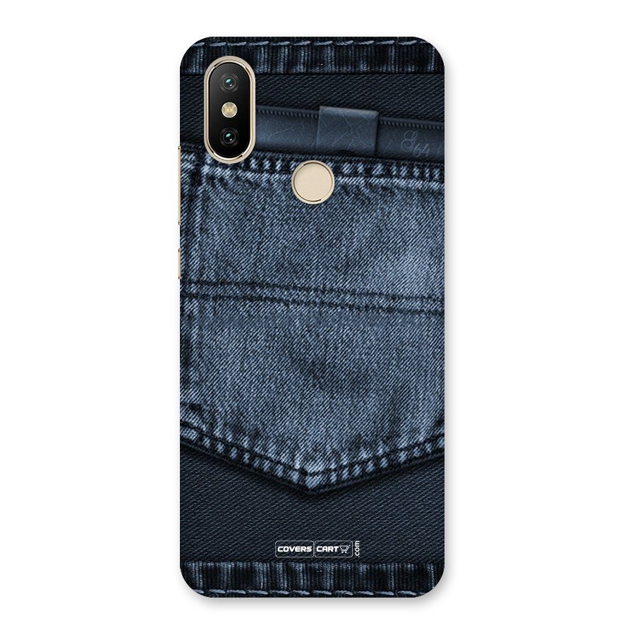 Blue Denim Back Case for Mi A2