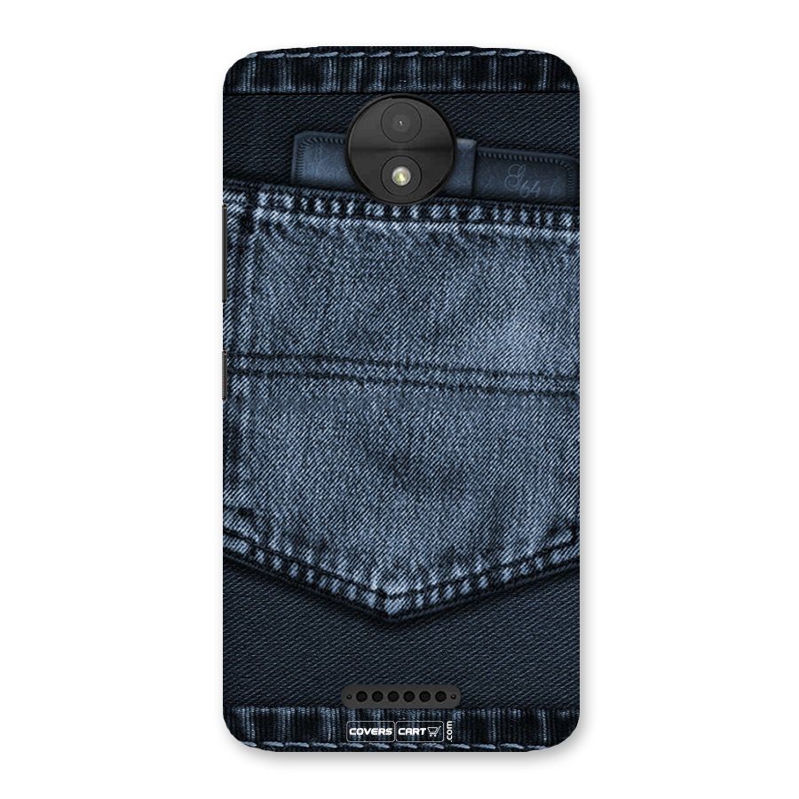 Blue Denim Back Case for Moto C