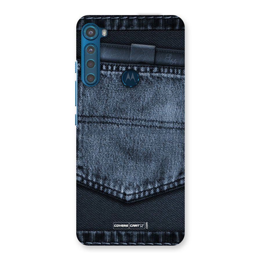 Blue Denim Back Case for Motorola One Fusion Plus