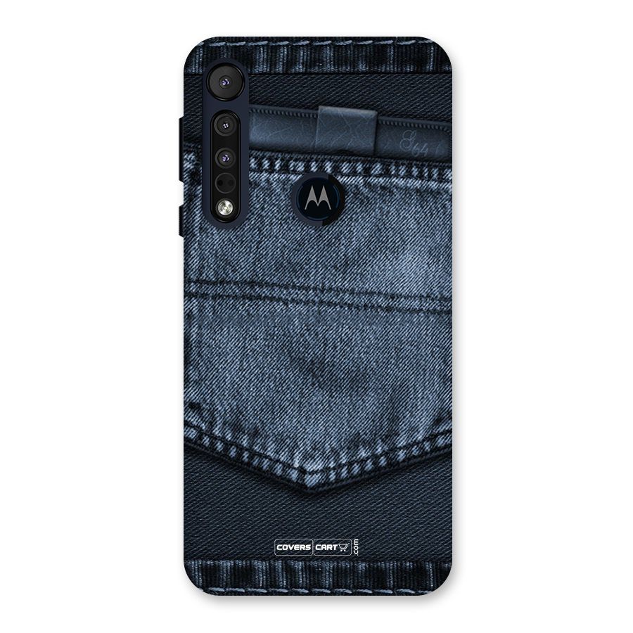 Blue Denim Back Case for Motorola One Macro