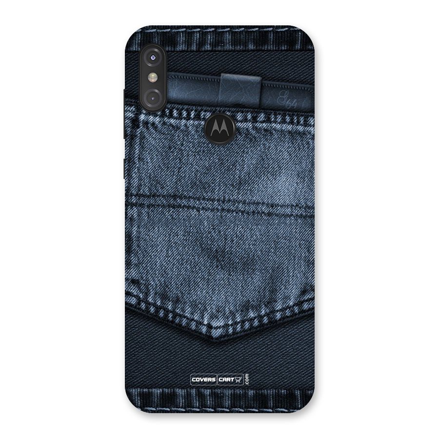 Blue Denim Back Case for Motorola One Power