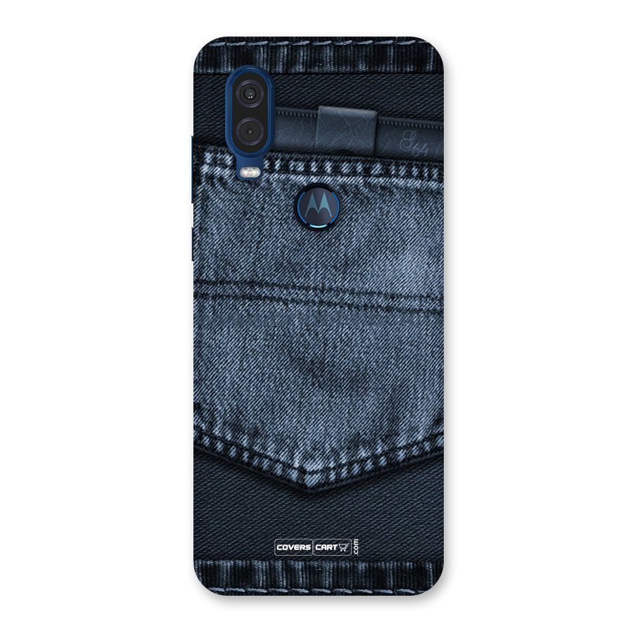 Blue Denim Back Case for Motorola One Vision