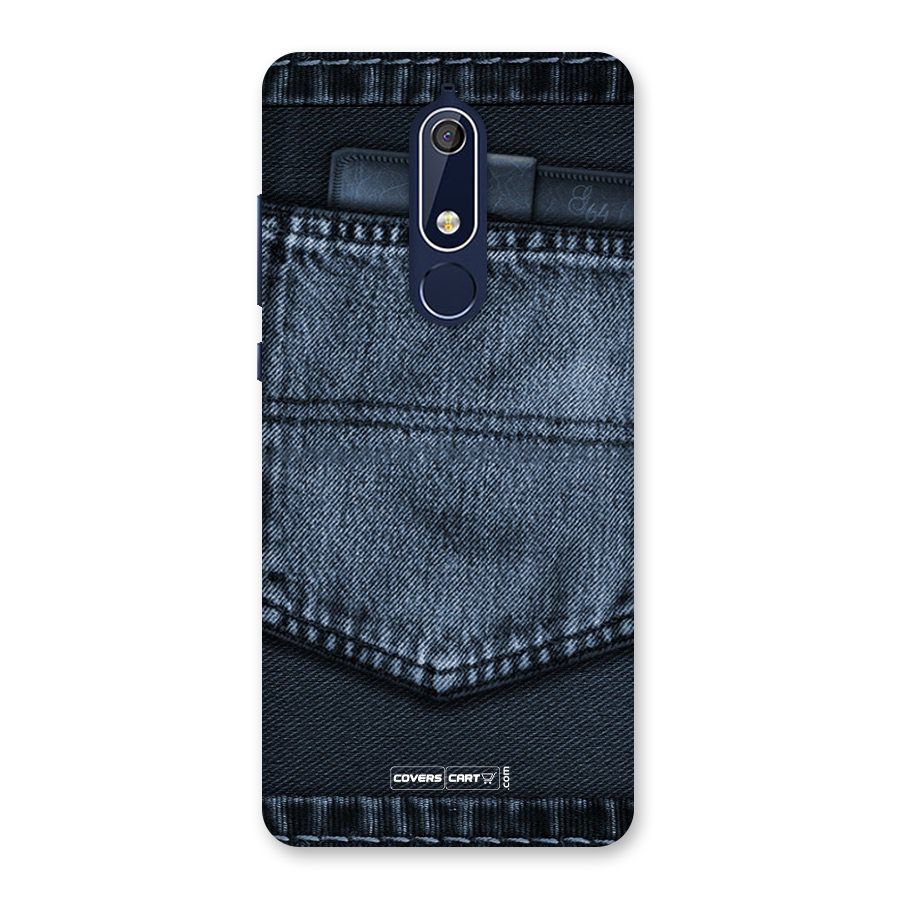 Blue Denim Back Case for Nokia 5.1