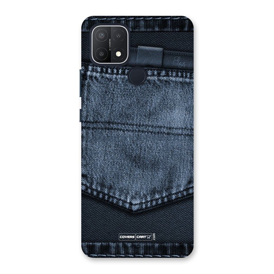 Blue Denim Back Case for Oppo A15
