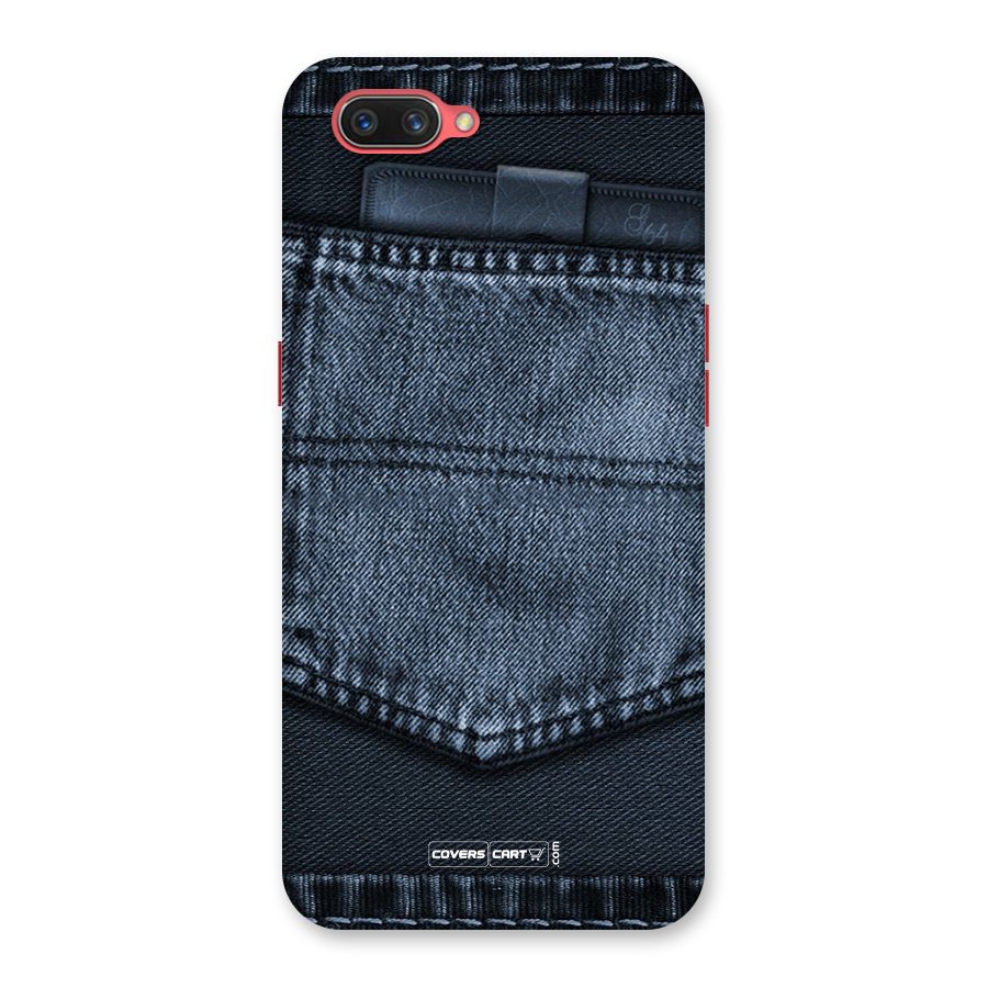 Blue Denim Back Case for Oppo A3s