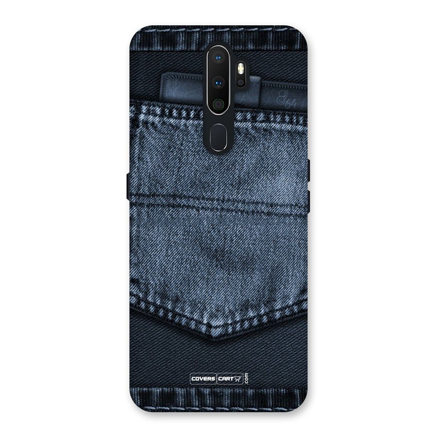 Blue Denim Back Case for Oppo A5 (2020)
