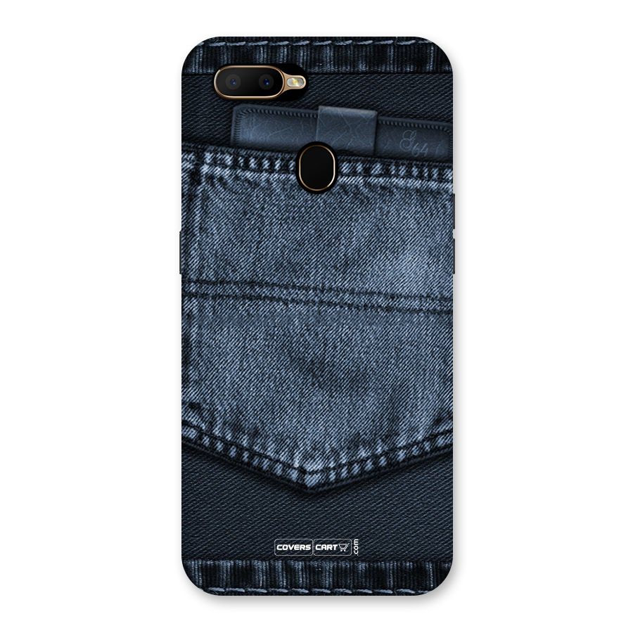 Blue Denim Back Case for Oppo A5s