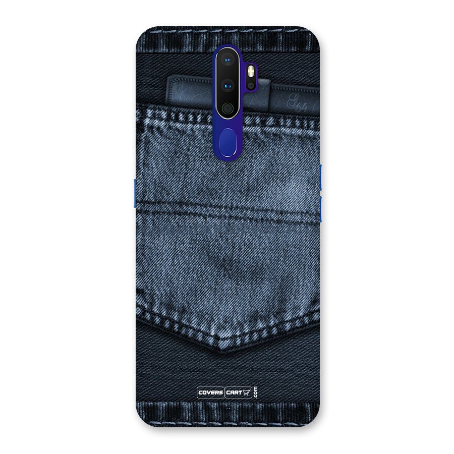 Blue Denim Back Case for Oppo A9 (2020)