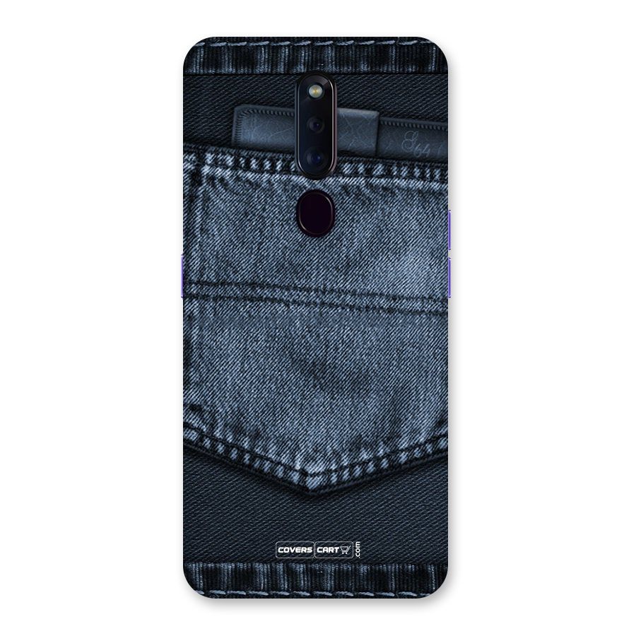 Blue Denim Back Case for Oppo F11 Pro