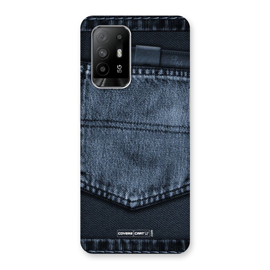 Blue Denim Back Case for Oppo F19 Pro Plus 5G
