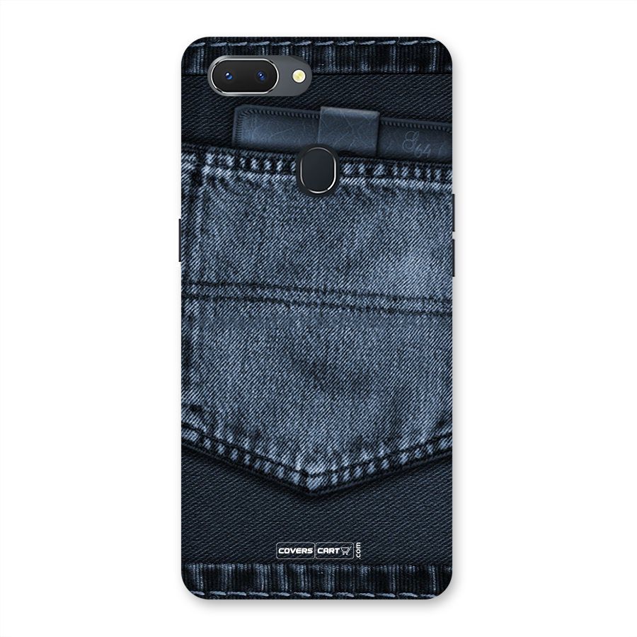 Blue Denim Back Case for Oppo Realme 2
