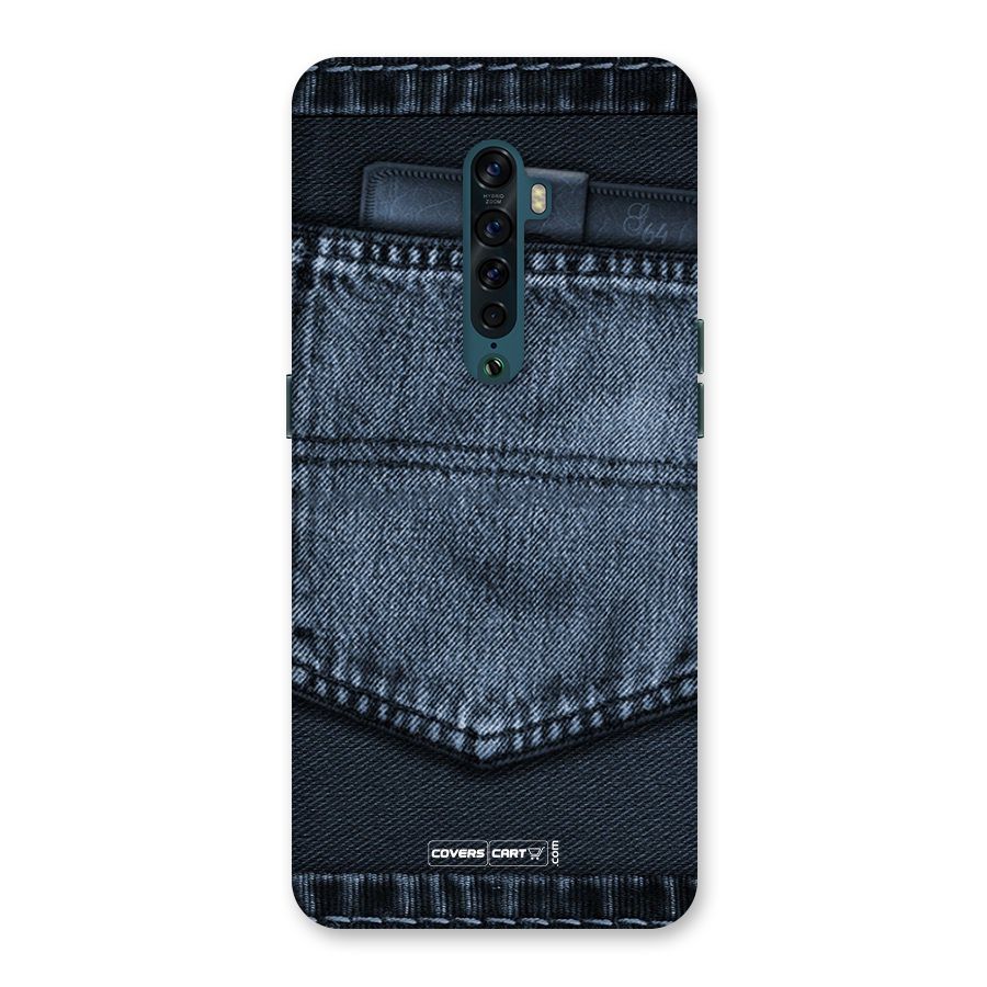 Blue Denim Back Case for Oppo Reno2