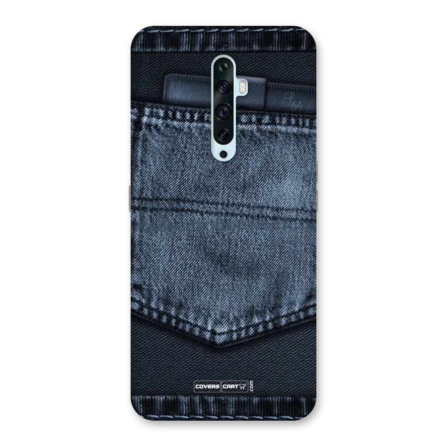 Blue Denim Back Case for Oppo Reno2 Z