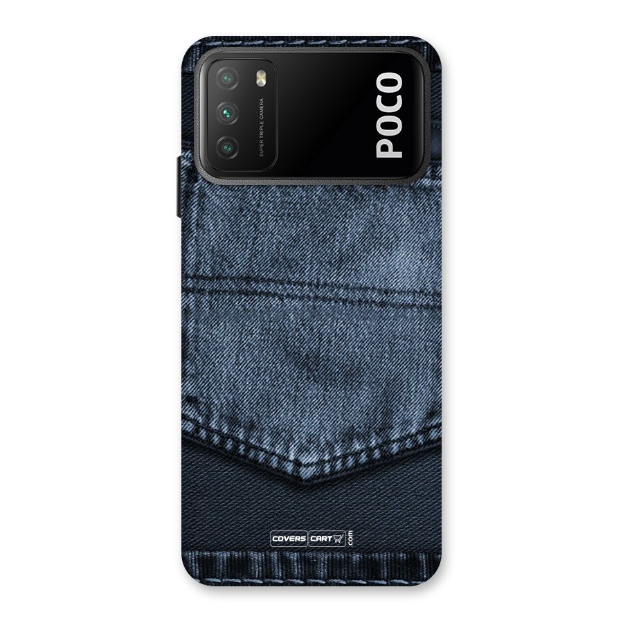 Blue Denim Back Case for Poco M3