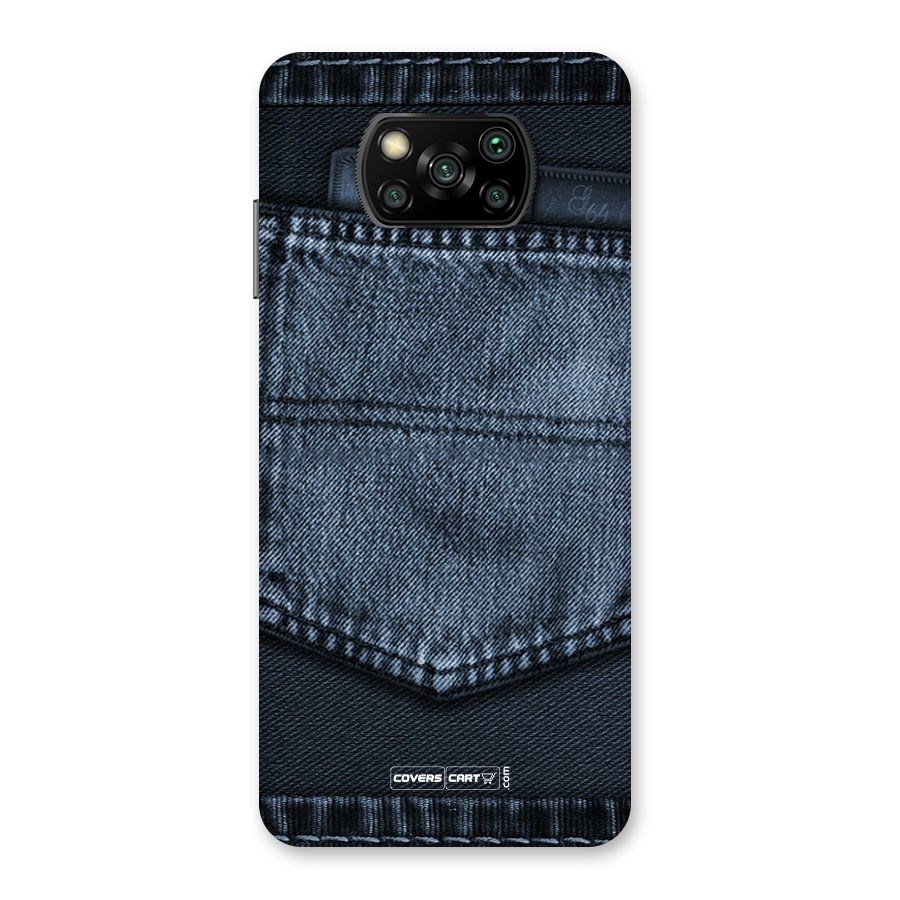 Blue Denim Back Case for Poco X3