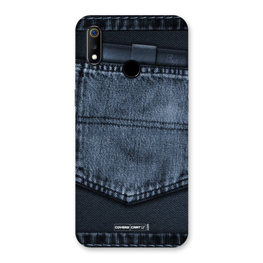 Blue Denim Back Case for Realme 3