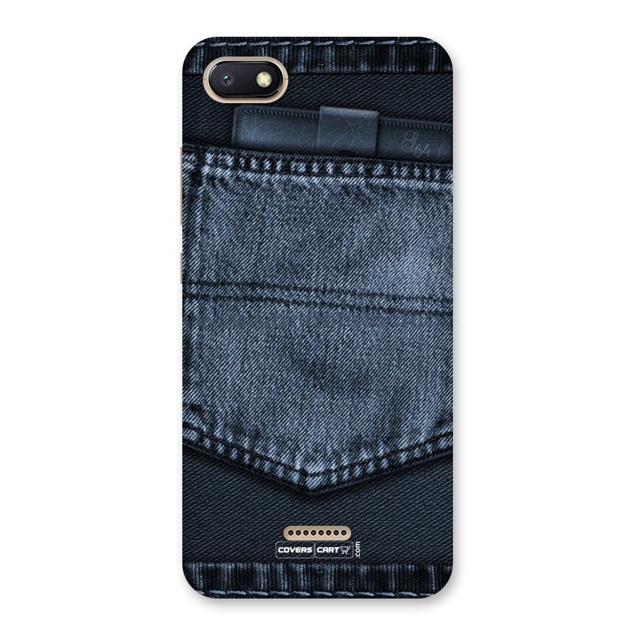 Blue Denim Back Case for Redmi 6A