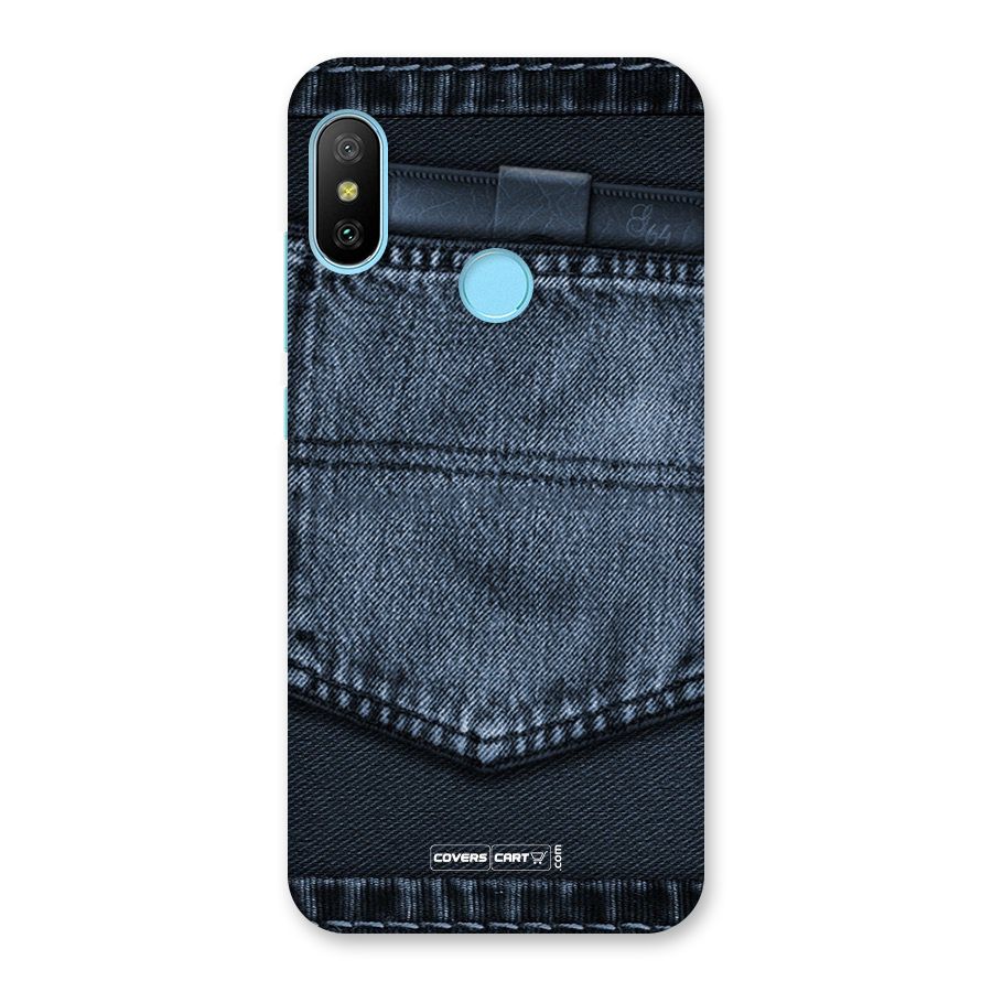 Blue Denim Back Case for Redmi 6 Pro