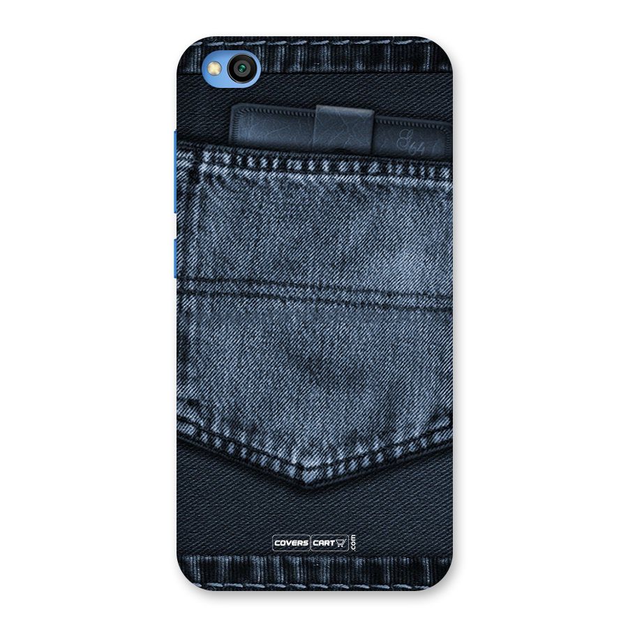 Blue Denim Back Case for Redmi Go