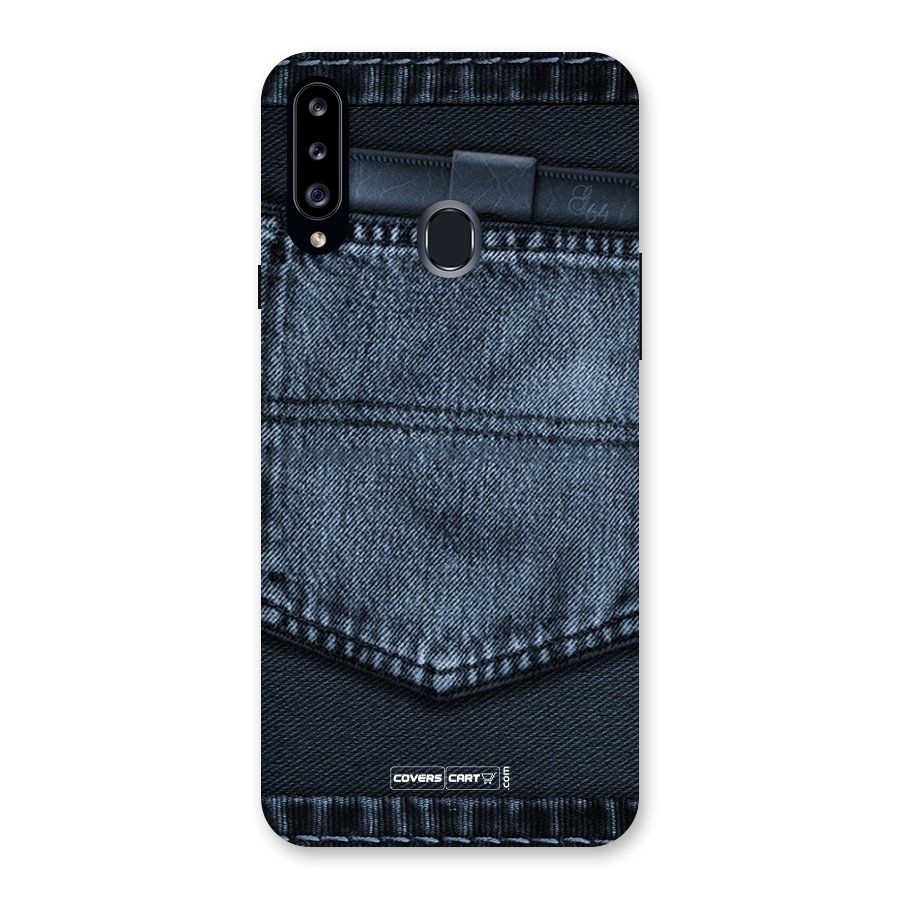 Blue Denim Back Case for Samsung Galaxy A20s